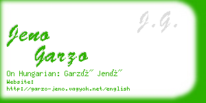 jeno garzo business card